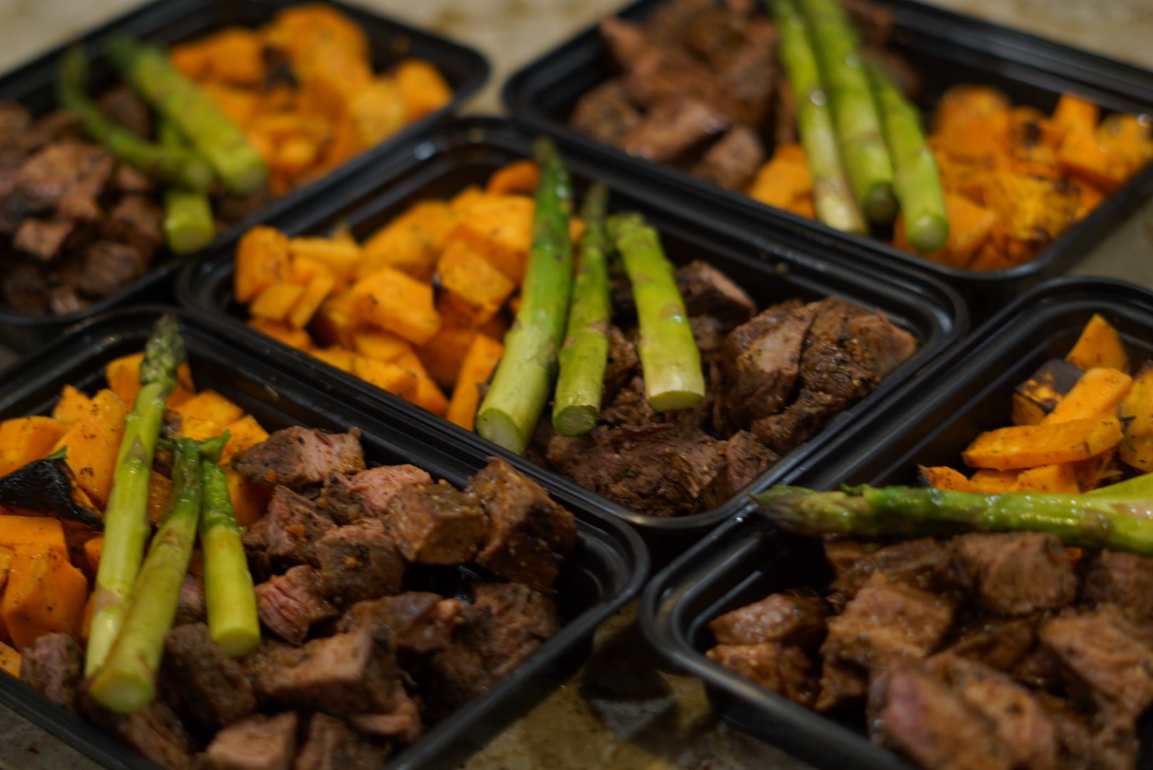 Beef sweet potato and green beans meal prep
